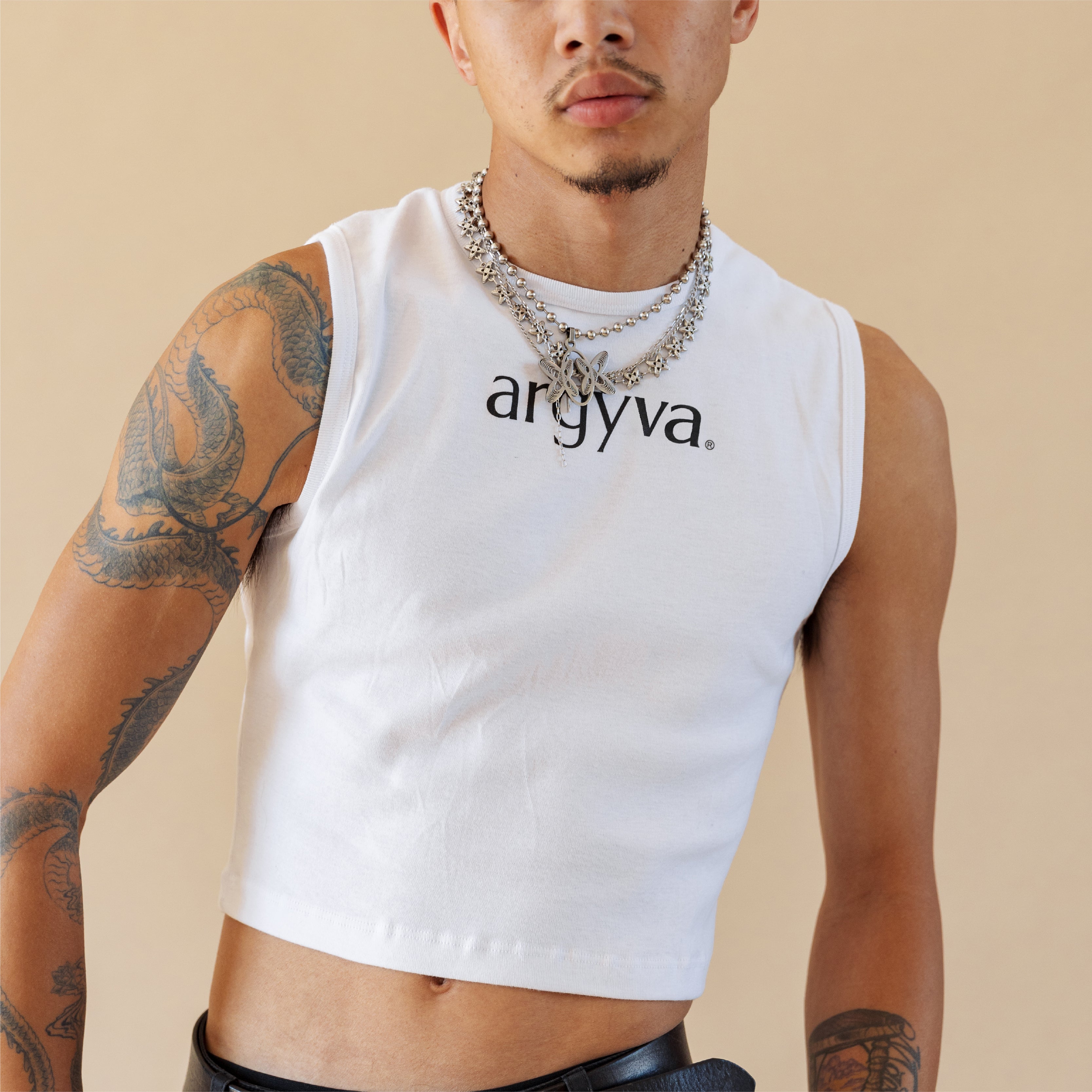 Cropped Sleeveless Crew