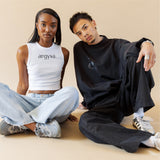 Cropped Sleeveless Crew